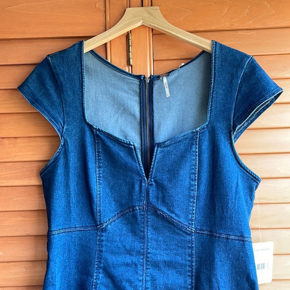 Free People Lia Denim Mini Dress - Picture 5 of 9